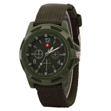 Load image into Gallery viewer, Men's Quartz Watch Military Green Dial