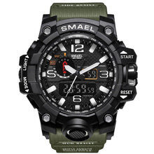 Load image into Gallery viewer, SMAEL Brand Men Sports Watches Dual Display Analog Digital