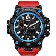 Load image into Gallery viewer, SMAEL Brand Men Sports Watches Dual Display Analog Digital