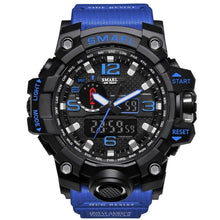 Load image into Gallery viewer, SMAEL Brand Men Sports Watches Dual Display Analog Digital
