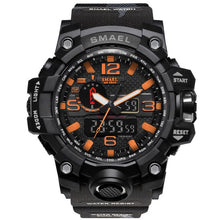 Load image into Gallery viewer, SMAEL Brand Men Sports Watches Dual Display Analog Digital
