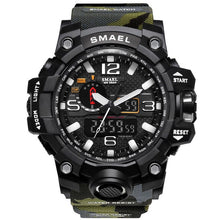 Load image into Gallery viewer, SMAEL Brand Men Sports Watches Dual Display Analog Digital