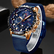 Load image into Gallery viewer, Casual Mesh Belt Fashion Quartz Gold Watch Mens
