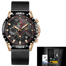 Load image into Gallery viewer, Casual Mesh Belt Fashion Quartz Gold Watch Mens
