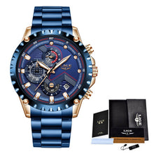 Load image into Gallery viewer, Casual Mesh Belt Fashion Quartz Gold Watch Mens
