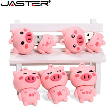 Load image into Gallery viewer, JASTER USB 2.0 New cute Little pink pig usb flash drive
