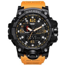 Load image into Gallery viewer, SMAEL Brand Men Sports Watches Dual Display Analog Digital
