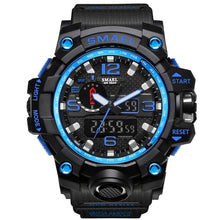 Load image into Gallery viewer, SMAEL Brand Men Sports Watches Dual Display Analog Digital
