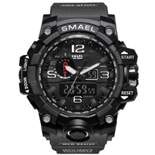 Load image into Gallery viewer, SMAEL Brand Men Sports Watches Dual Display Analog Digital
