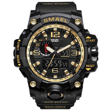 Load image into Gallery viewer, SMAEL Brand Men Sports Watches Dual Display Analog Digital
